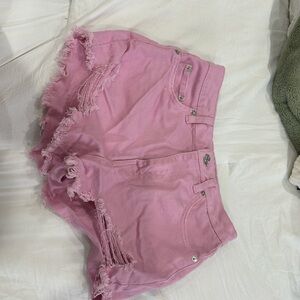 Cute pink jean shorts